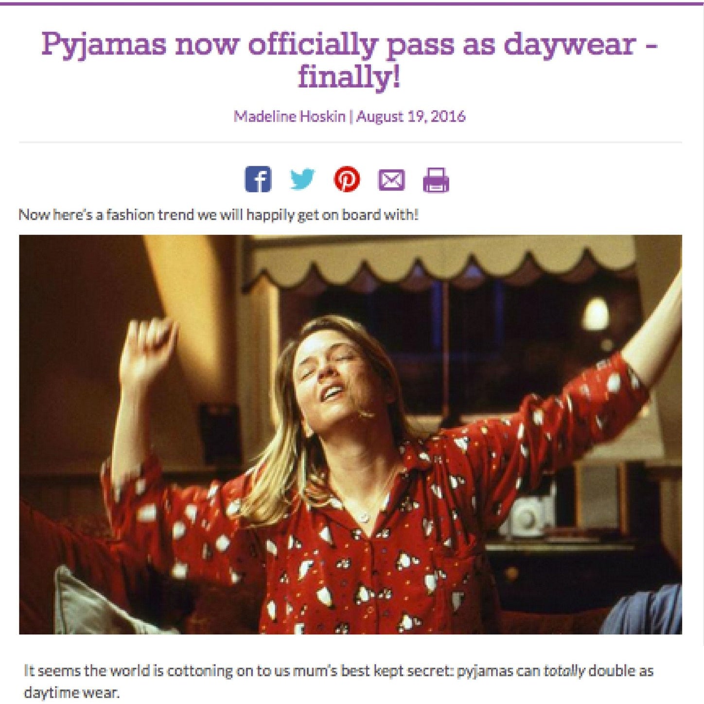 Kidspot - Pyjamas Now Officially Pass as Daywear