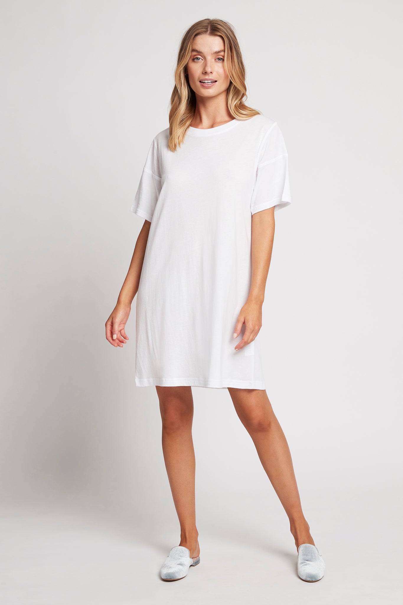 Homebodii Oversized Tencel™ Womens Sleep TShirt White | Homebodii