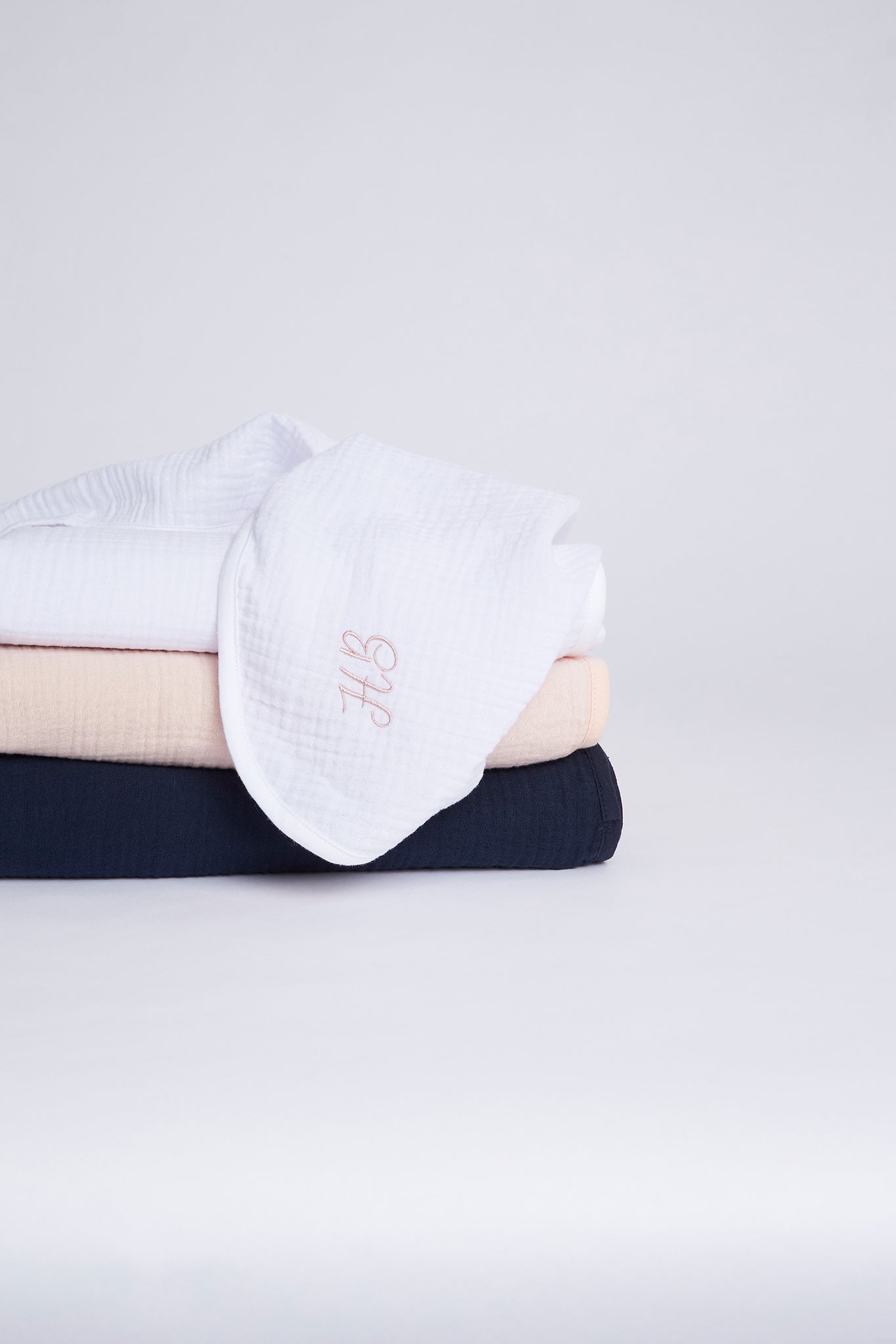 Homebodii Personalised Cotton Baby Blanket White | Homebodii