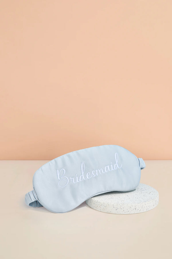 Bridesmaid Satin Eyemask - Eggshell Blue
