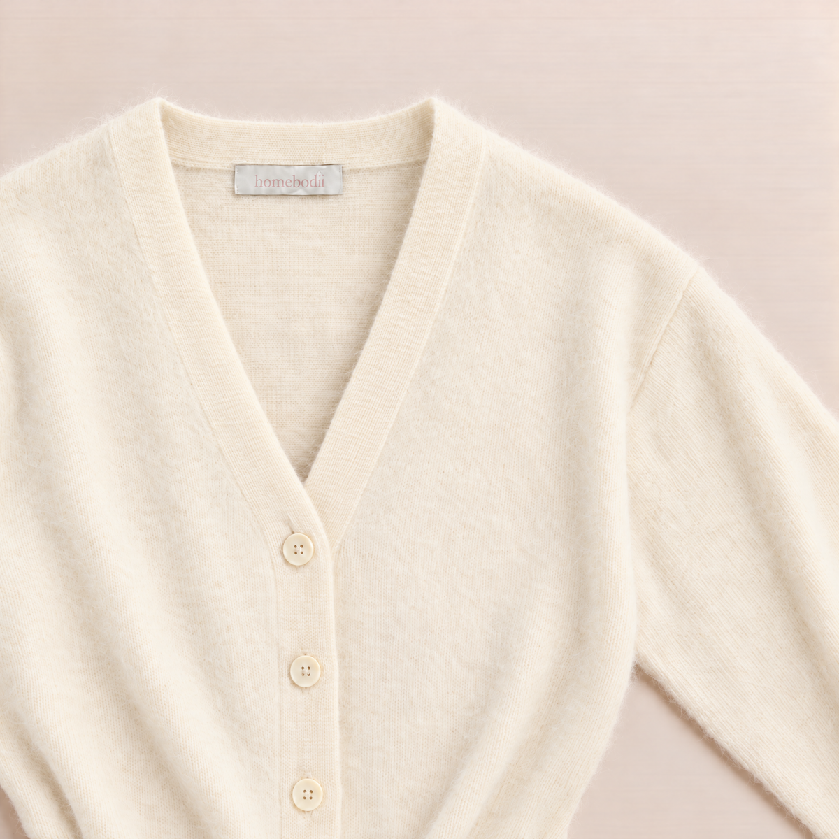 Caroline Cashmere Wool Cardigan - Ivory
