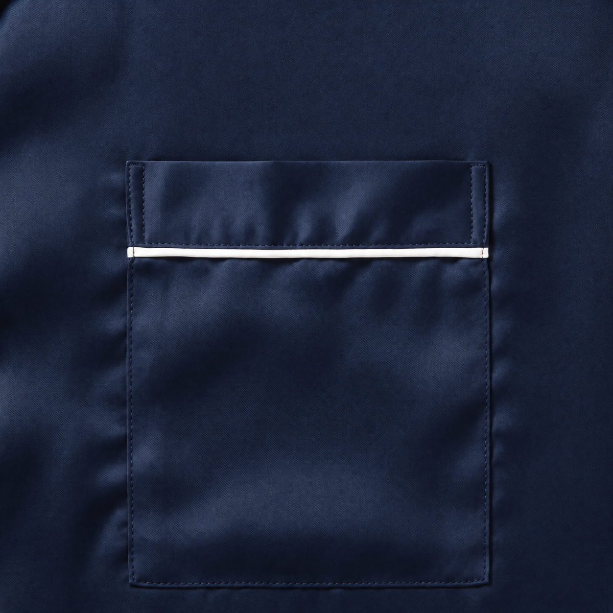 Eva Kids Short Tencel™ Pyjama Set - Navy with White Piping *Final Sale*