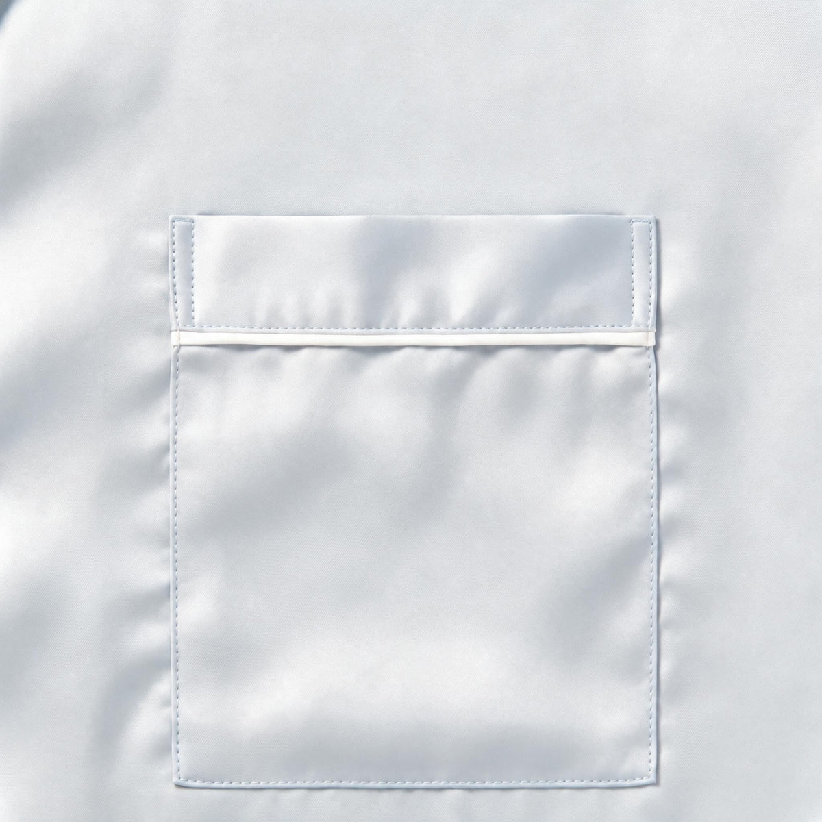 Eva Kids Short Tencel™ Pyjama Set - Eggshell Blue with White Piping *Final Sale*