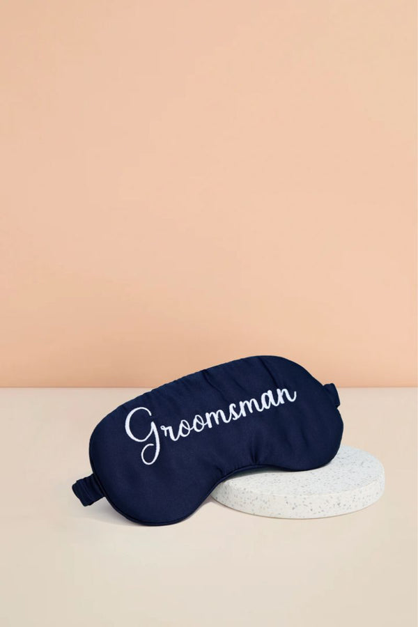 Groomsman Satin Eyemask - Navy