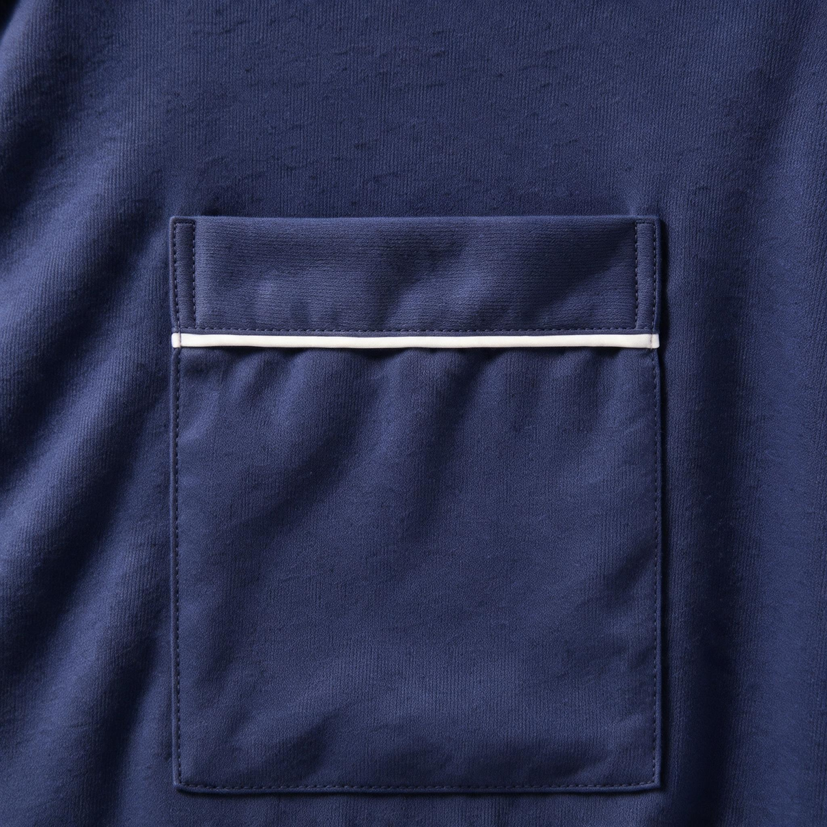 Petra Tencel™ Pyjama Set - Navy with White Piping