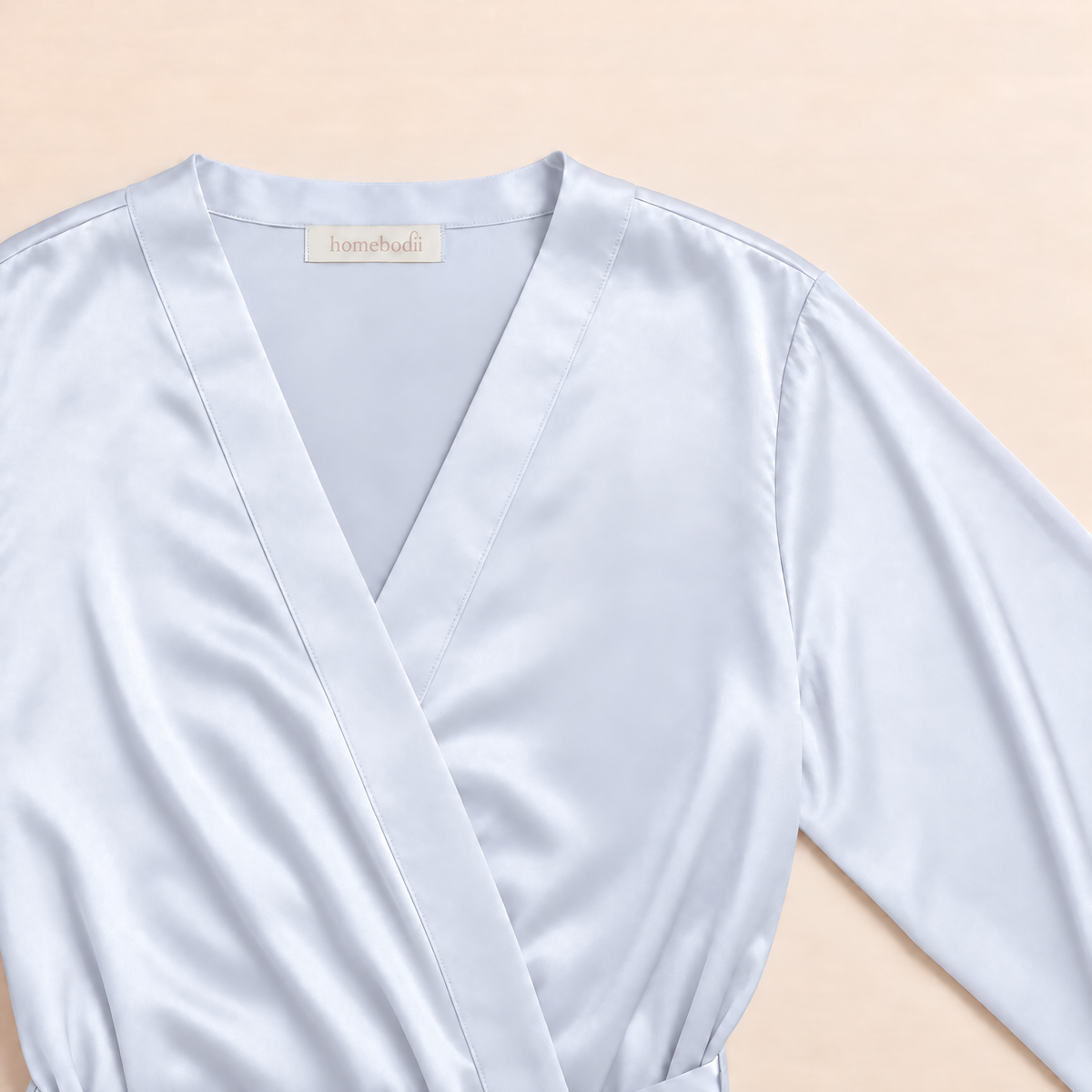 Peyton Short Lace Robe  - Eggshell Blue