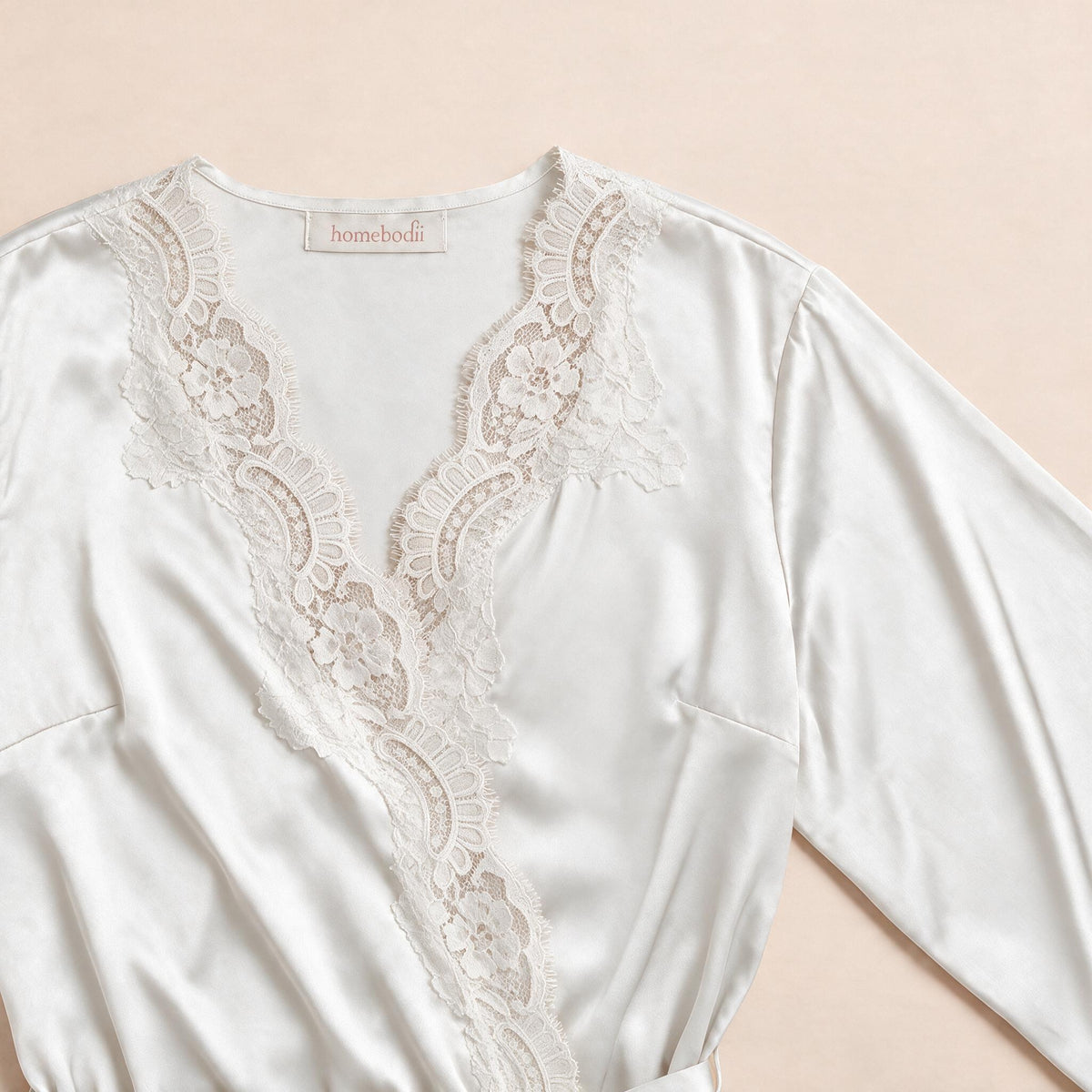 Sian Mini Lace Robe - White