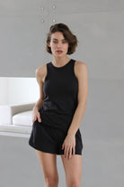 Homebodii Basic Tencel™ Womens Singlet  Black | Homebodii