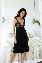 Petra Womens Personalised Nightie Black | Homebodii