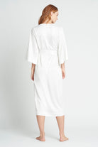 Jasmine Womens  Luxury Satin Personalised Long White | Homebodii